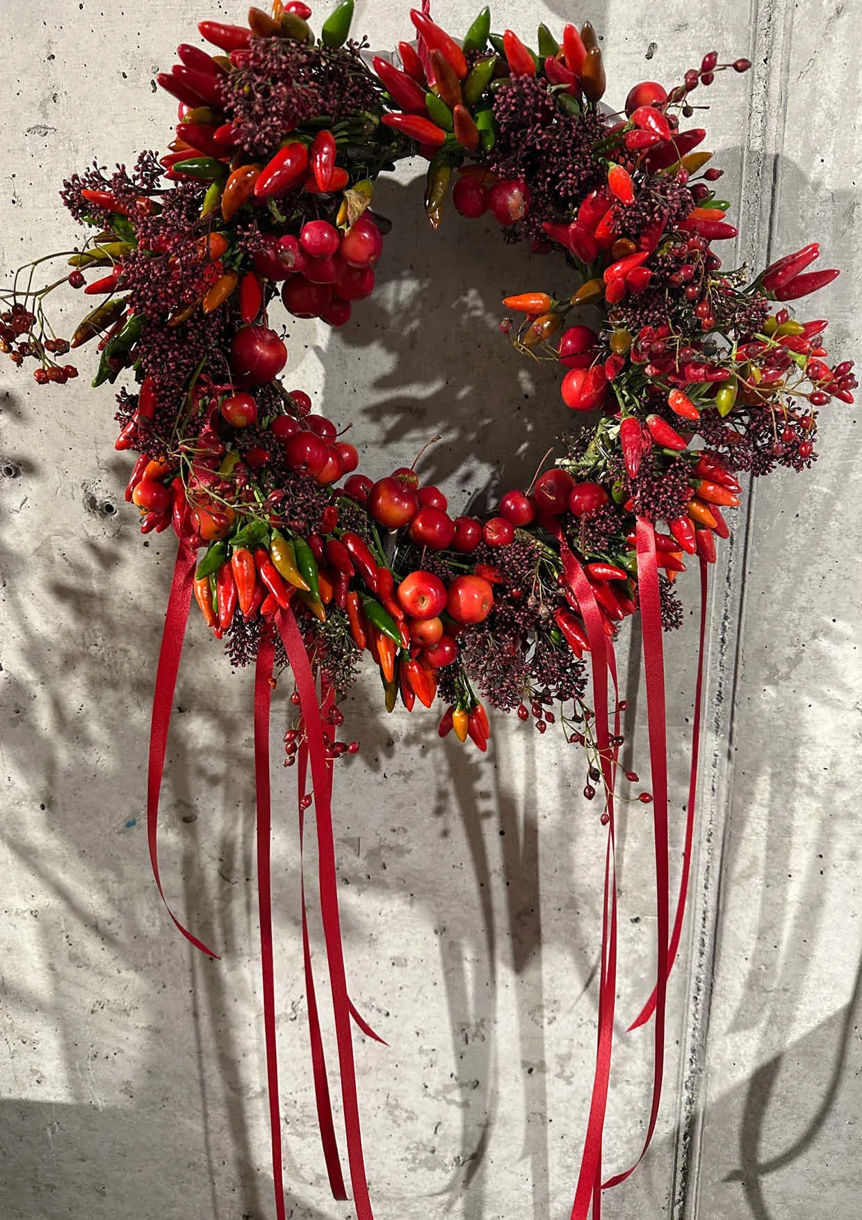 Couronne de Noël baies rouges