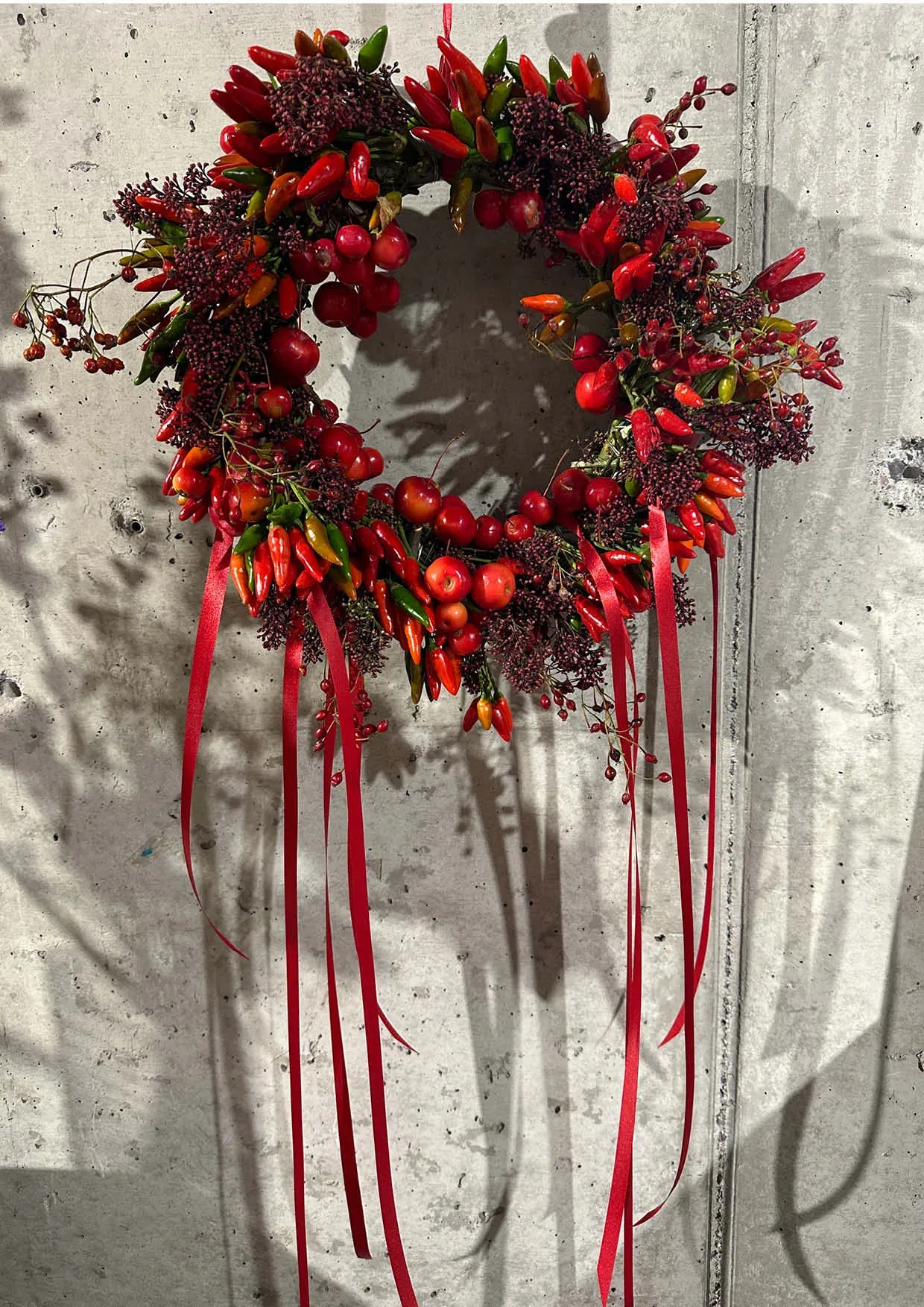 Couronne de Noël baies rouges