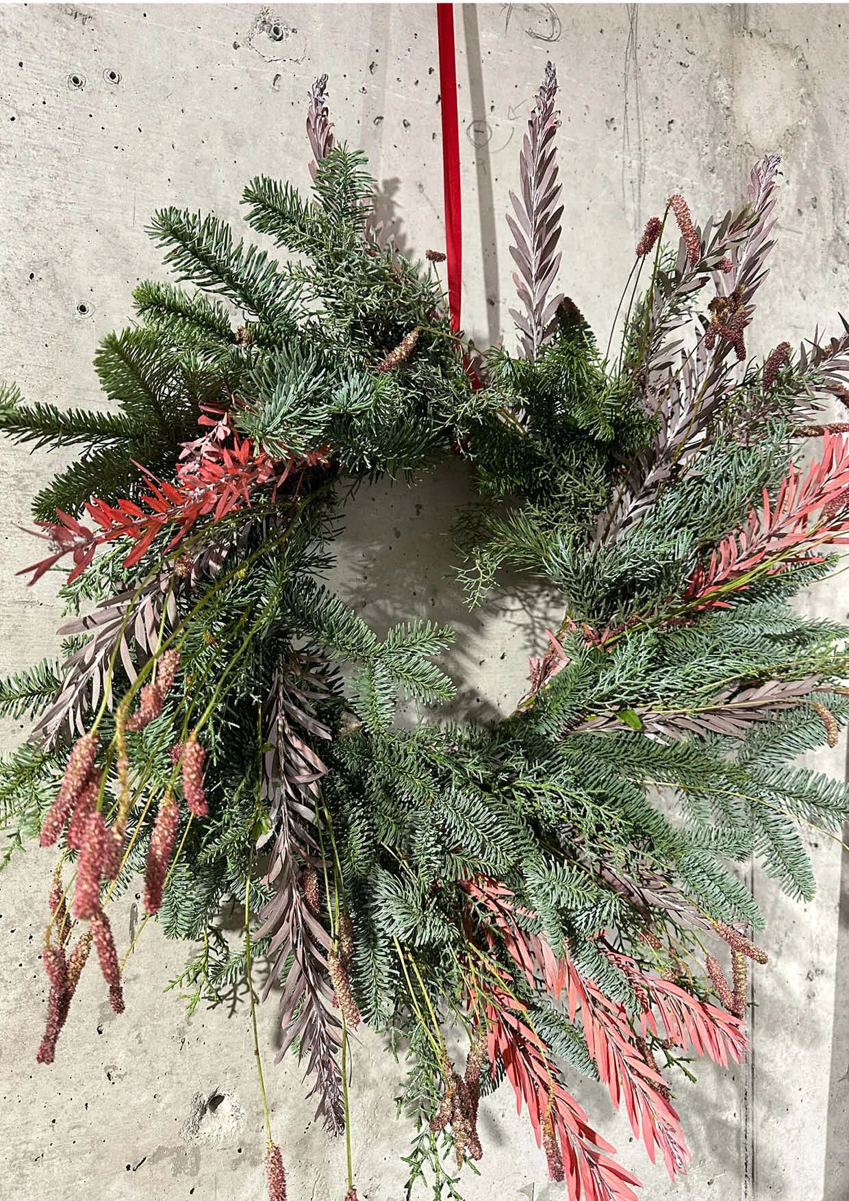 Couronne de Noël acacia et sapin