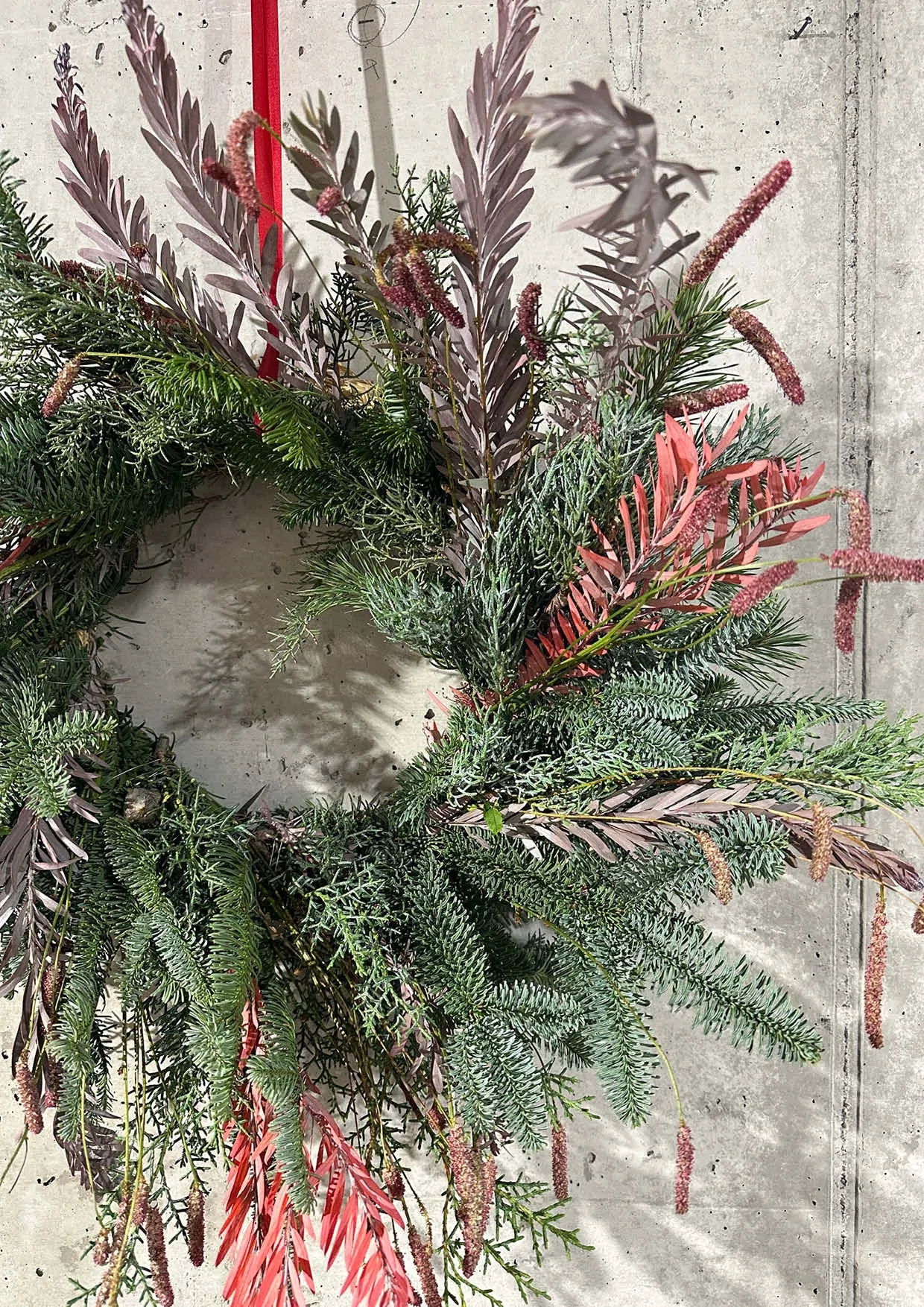 Couronne de Noël acacia et sapin