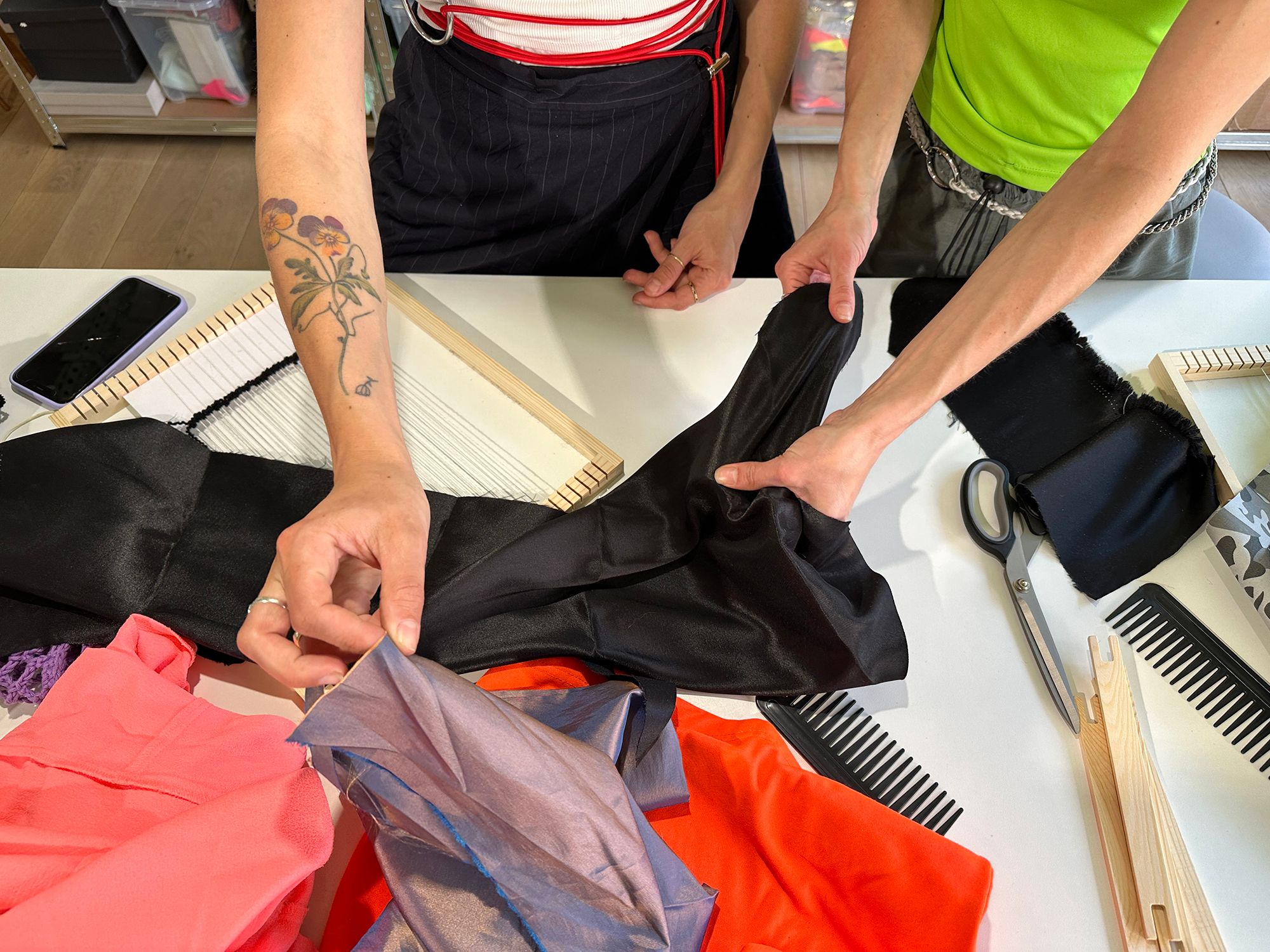 Tissage & Upcycling : technique du tissage de lirettes sur cadre