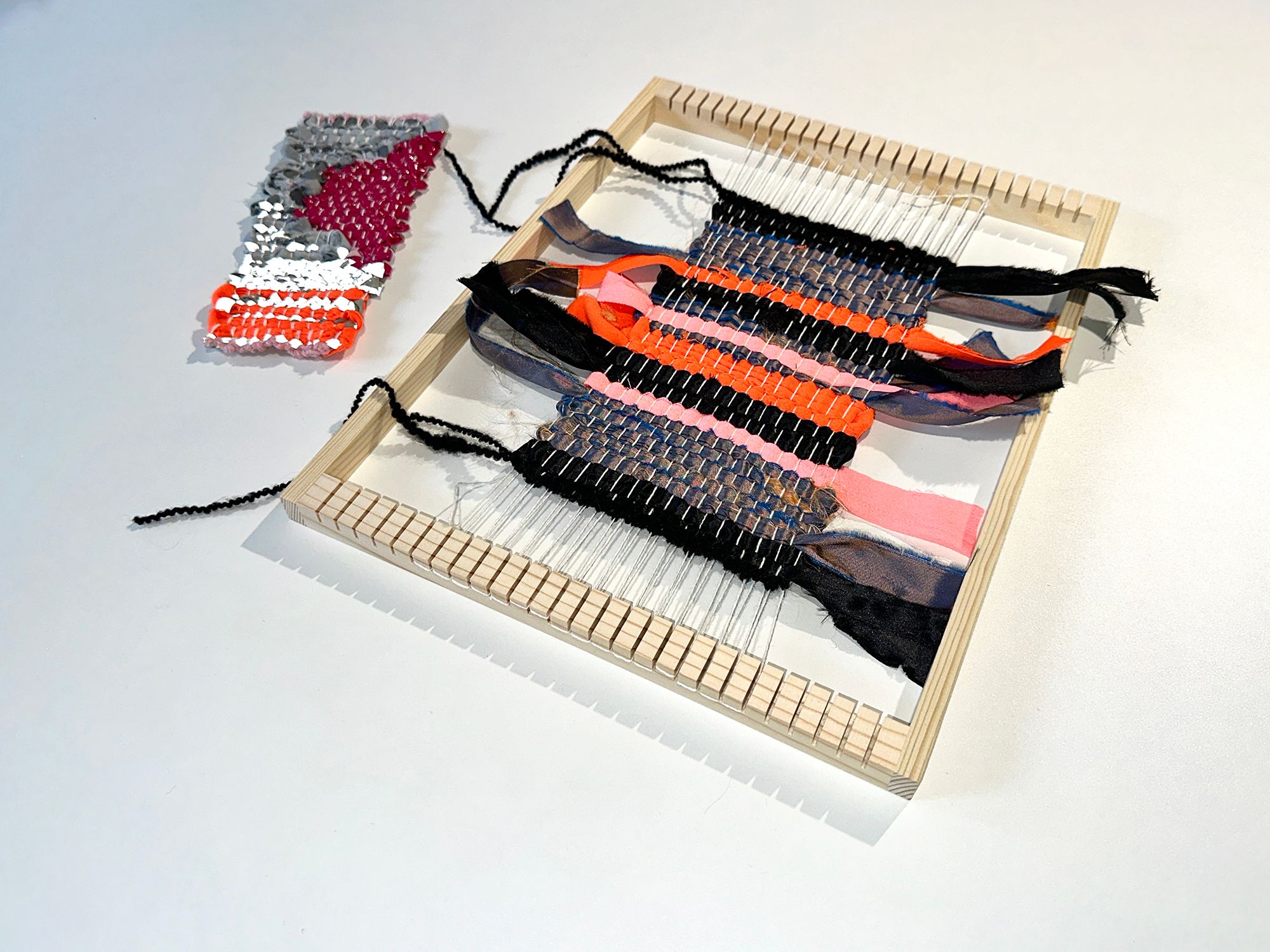 Tissage & Upcycling : technique du tissage de lirettes sur cadre